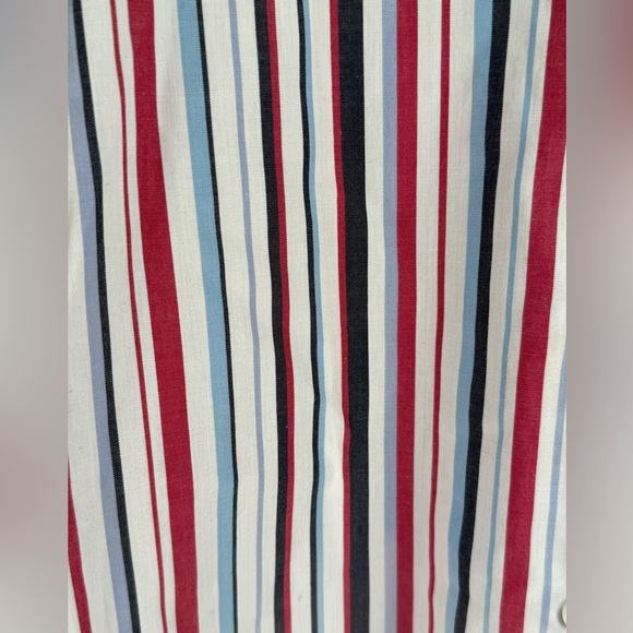 Foxcroft Women's Red White & Blue Striped Button Up Shirt Size 10 USA Patriotic - Picture 3 of 9